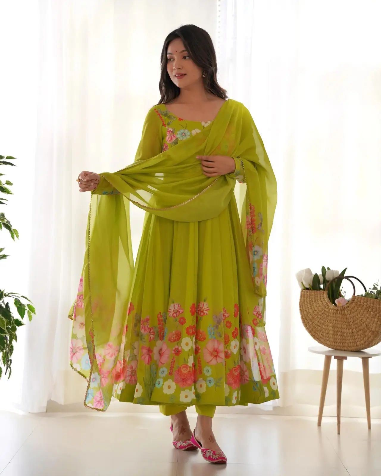 Embroidered Salwar Suit with Dupatta