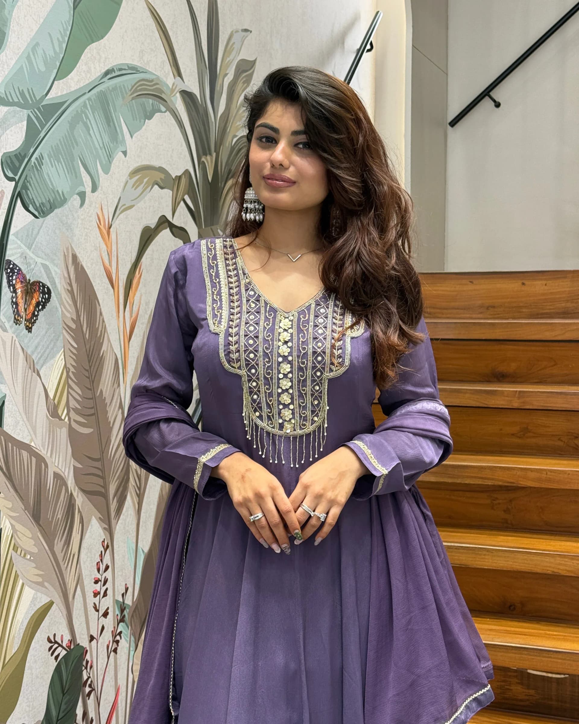 Embroidered Salwar Suit with Dupatta